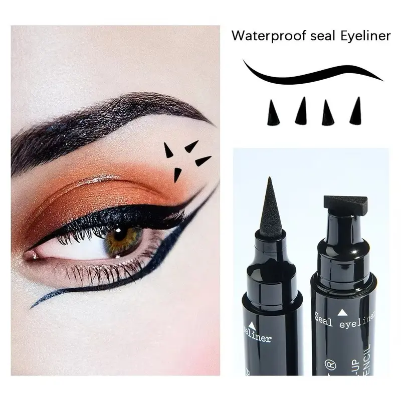 [ BPOM] 2IN1 Eyeliner Stamp Waterproof Black Anti Air Tahan Lama 1