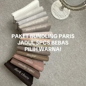 Hijab Paris Jadul - Paket Bundling 5pcs Segi Empat Paris Jadul Varisha