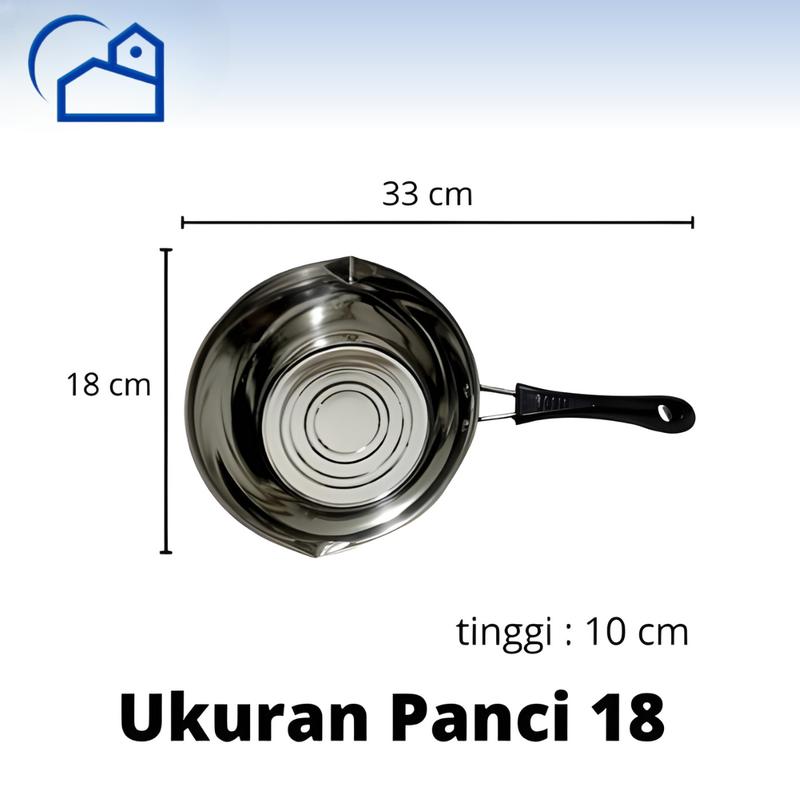Panci Susu Milk Pot 18cm / 20cm panci susu Stainless Steel Milk Pan Kuah Mie Multifungsi 4