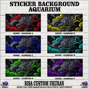 STICKER AQUARIUM, STIKER AKUARIUM, AQUASCAPE,  STIKER KACA AQUARIUM, STIKER BACKGROUND AQUARIUM, STIKER AQUARIUM DI BELAKANG, STIKER AQUARIUM DI LUAR,  STICKER WALLPAPRER AQUARIUM, STICKER AQUARIUM CUSTOM GAMBAR NAGA MERAH