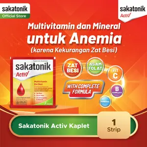 Sakatonik Activ 6 Kaplet - Multivitamin Penambahan Darah