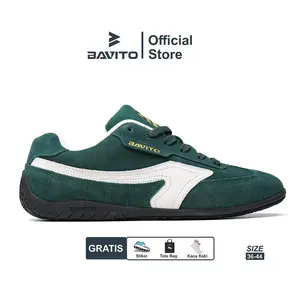 Bavito Clover OG Dark Green - Sepatu Sneakers Casual Pria Wanita Full Suede Size 36-44