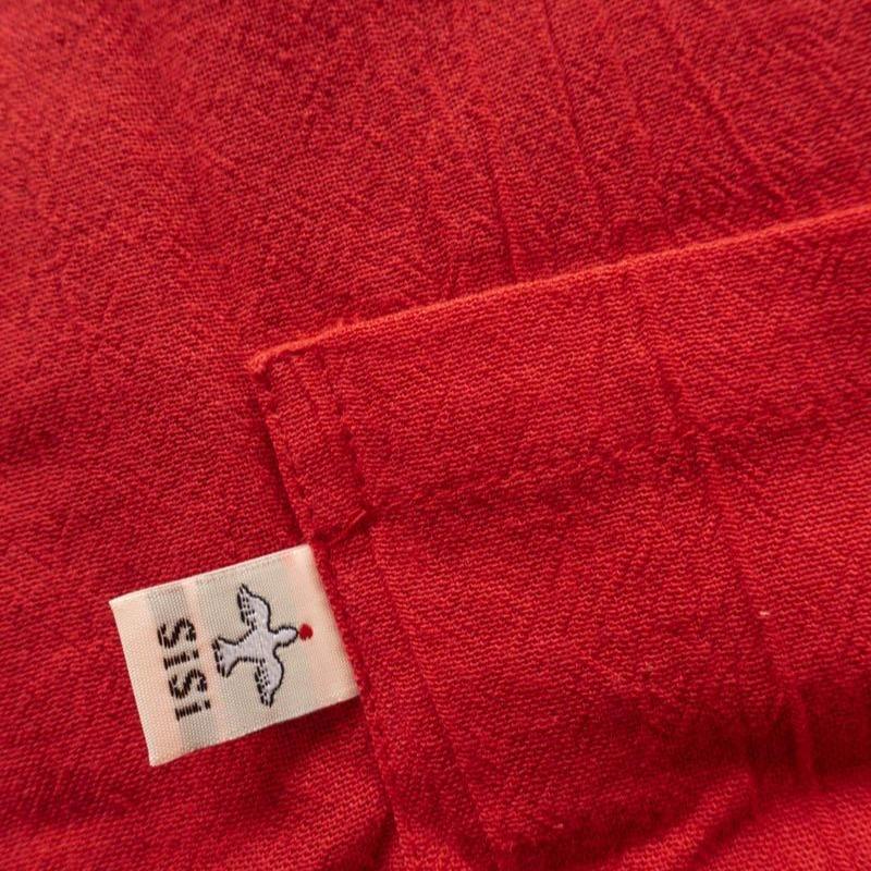 Linen x Cotton india block print apron masak (red) 3