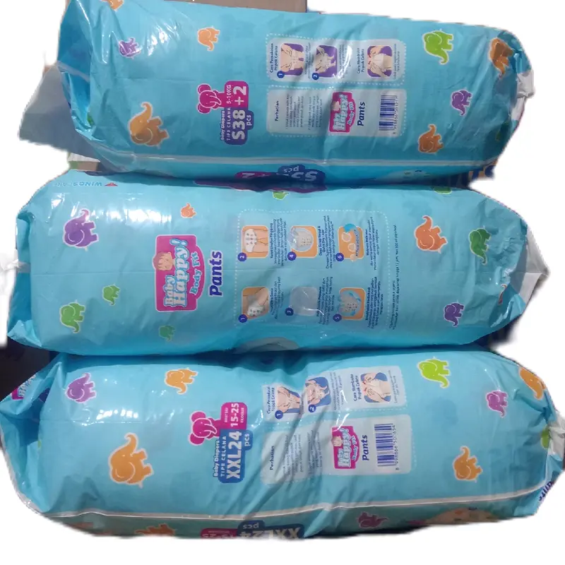 POPOK BABY HAPPY dan BAL bayi Kering Perlak S jumbo 56 isi bal