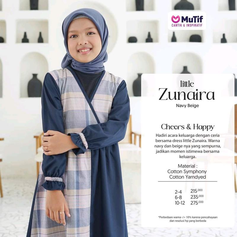 Gamis Anak ZUNAIRA dan Koko Anak KALYAN by Mutif Original // Baju Muslim Anak 0