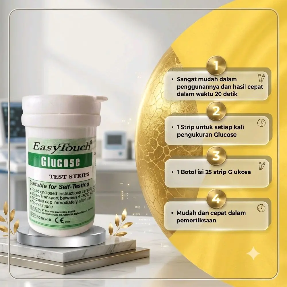 EasyTouch Gula Test Strip 1 Botol Isi 25 Strip