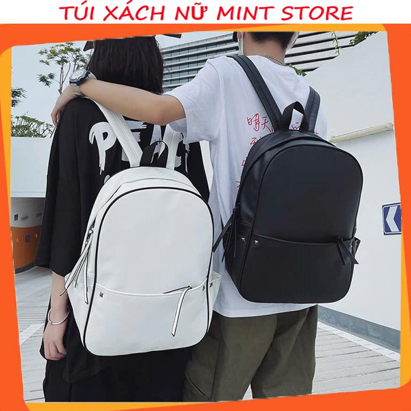 Balo Đi Học - Balo Nữ Đi Chơi Size 40 Vừa A4 Da Pu Mềm Họa Tiết Trơn Dễ Phối Đồ Backpack 916