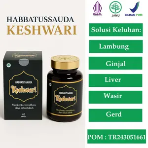 Habbatussauda Keshwari Original 100% Tanpa Campuran Halal Jamu Badan POM TR243051661 Solusi Lambung Ginjal Liver Wasir Gerd