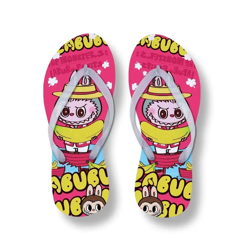 Sandal Jepit Wanita Dewasa Motif Labubu Lucu Sendal Japit Spons La Bubu 2