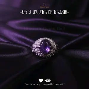 CINCIN AMETHYST/KECUBUNG UNGU - ARJUNA AURA Original by Bharata Gems