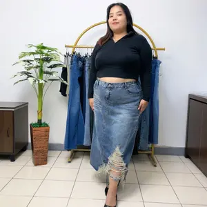 ASHLEY Skirt by Superjeans - Rok Maxi Jeans Wanita - Big Size