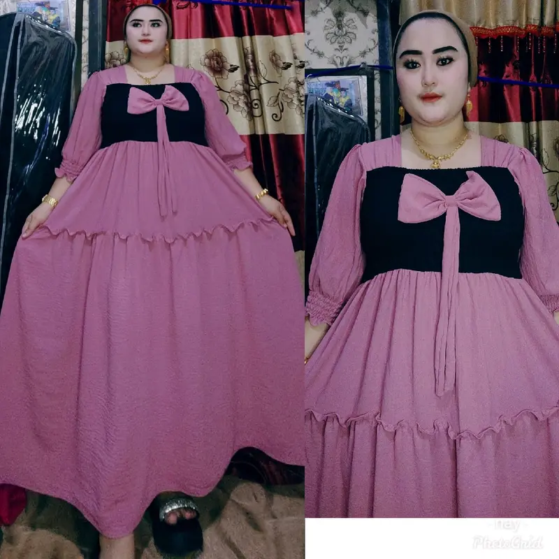 Marimar Dress Tangan panjang  cringkel airfloe 4