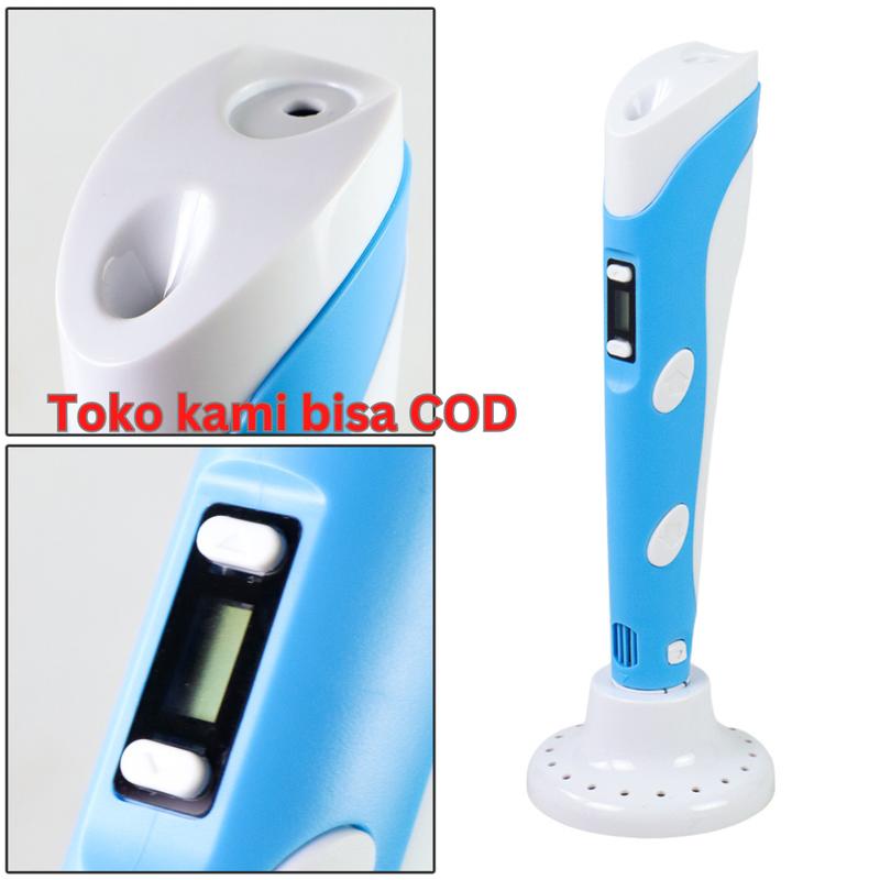 BAYAR DIRUMAH Pulpen 3D Anak Stereoscopic Printing Gambar Ajaib 3 Filamen - Biru 6