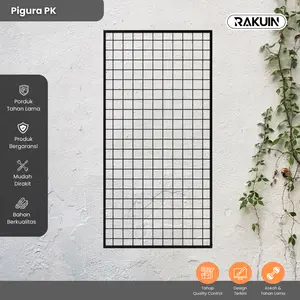 PIGURA RAM PK-150 - BINGKAI RAK AKSESORIS TEMPEL DINDING / WIREMESH DINDING DEKORASI - RAKUIN
