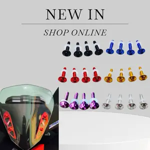Baut windshield / visor 4pcs nmax old new aerox old new lexi old new bahan cnc Motorcycle