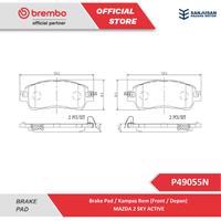 Gambar Brake Pad Front / Kampas Rem Depan Brembo Mazda 2 Skyactive - P49055N dari BREMBO PARTNER INDONESIA Kota Administrasi Jakarta Pusat 2 Tokopedia