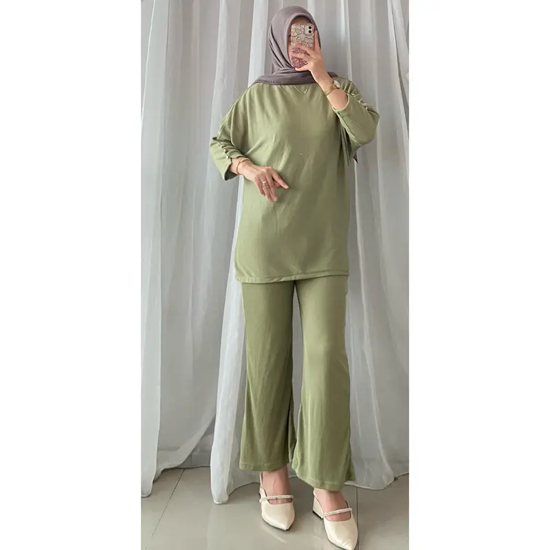 SET SONYA BATTWING TOP KNITT | SETELAN WANITA TERBARU FULL KNITT VARIASI LENGAN KANCING 3