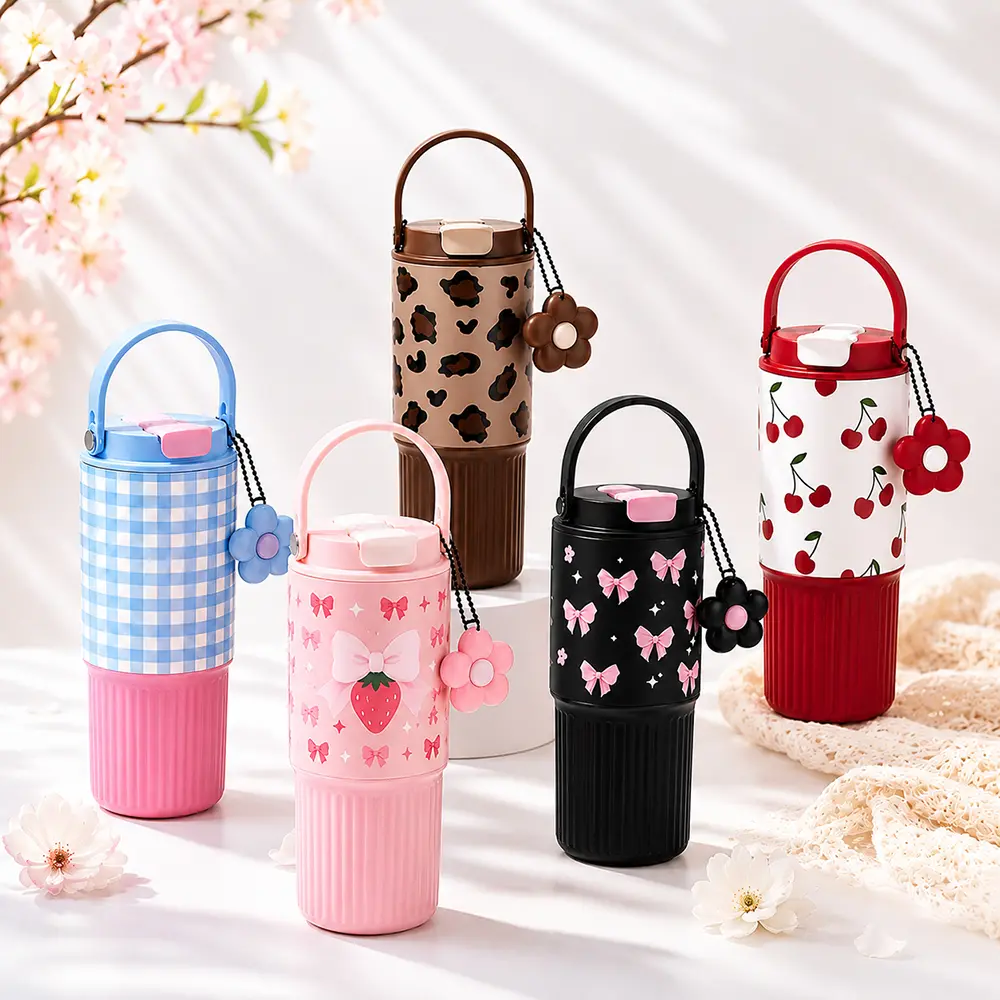 Tumbler Stainless Steel 710ml 316 Botol Minum Free Sedotan dan Gantungan Tumbler Termos Tahan Panas Dingin