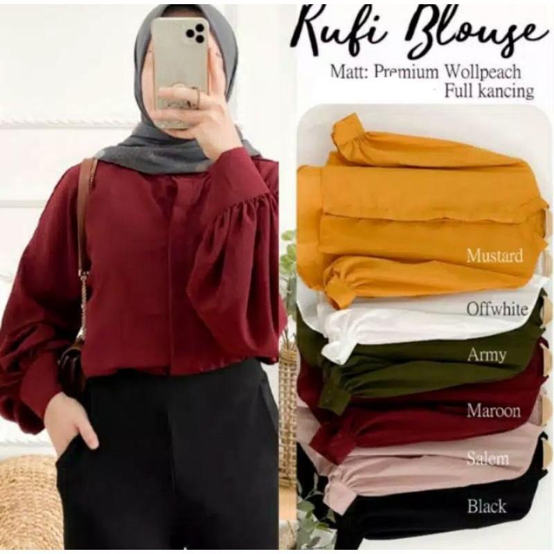 RUFI BLOUSE LENGAN BALON BAHAN KATUN 1