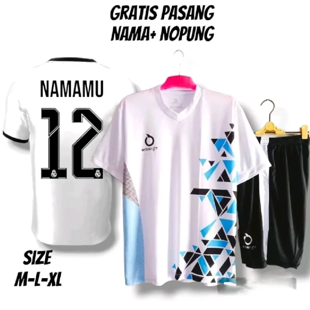 gratis tambah nama&nomor jersey setelan dewasa jersey futsal sepakbola dan takraw Baju Olahraga Sport