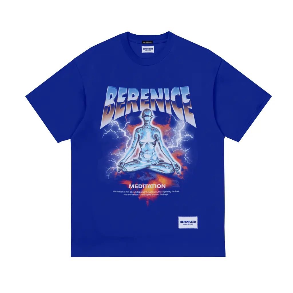 Berenice T-shirt Meditation Blue Benhur | Kaos Distro Pria | Combet 24s
