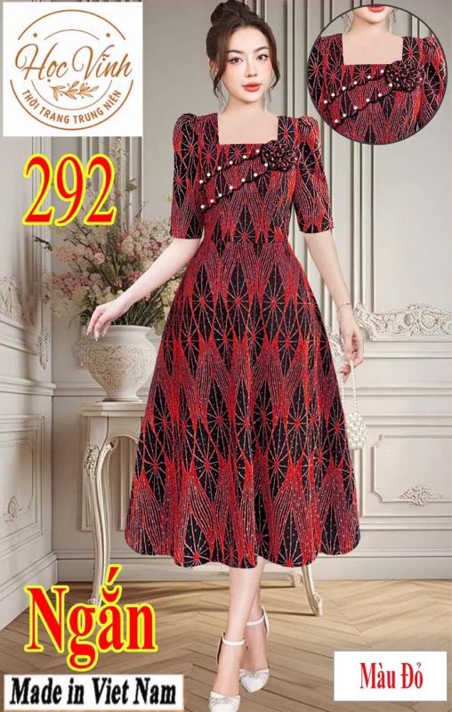 Product Introduction of Đầm Thiết Kế Trung Niên Cao Cấp- Nhũ Kim sa co giãn(Mã292) Đầm Đi Chơi, Đi Tiệc 4