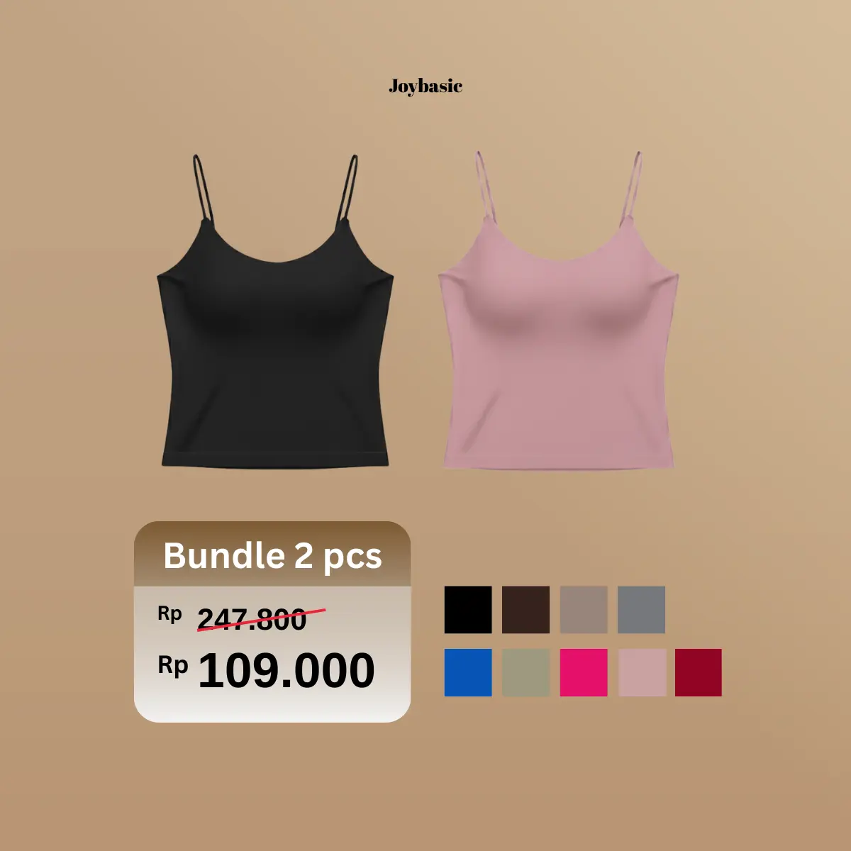 PAKET 2【Black+Baby pink】