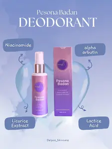 Pesna Badan Deodoran by Delpus Skincare mencerahkan mengurangi bau badan60ml
