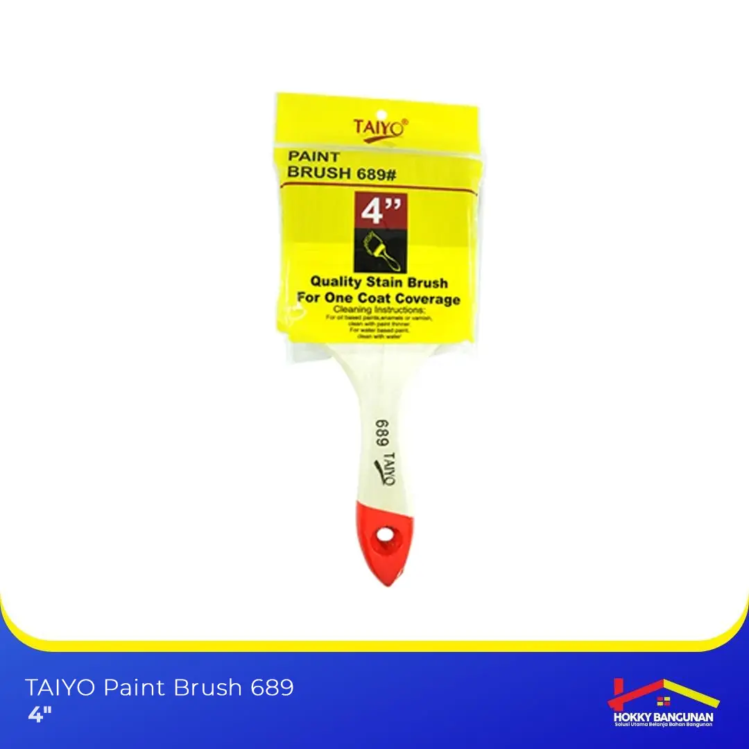 TAIYO Paint Brush 689 4" Kuas Cat Dinding & Besi