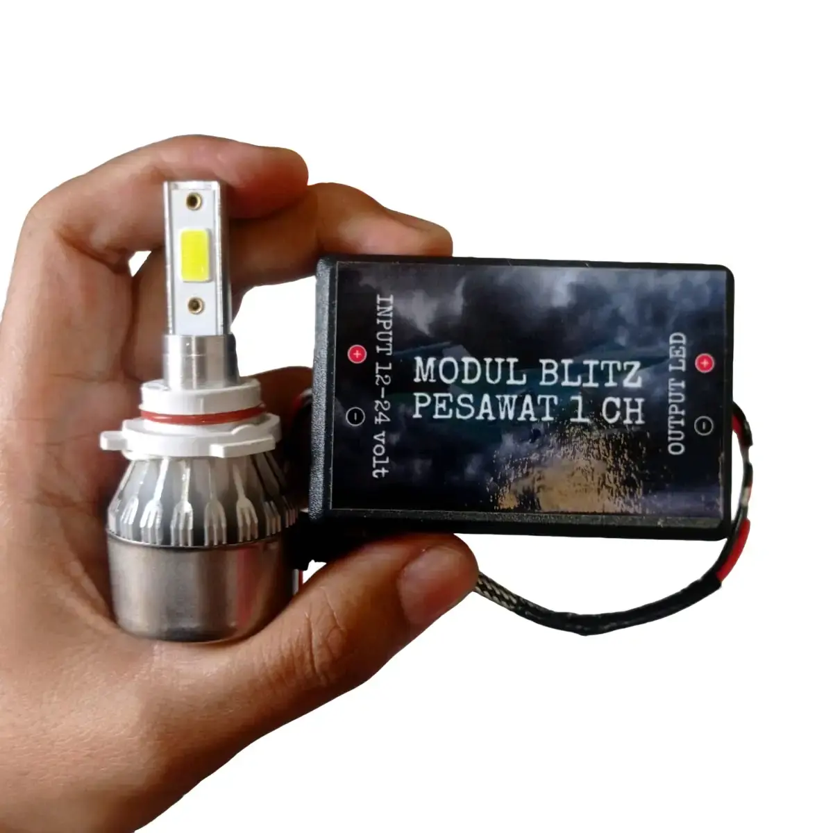 LAMPU +MODUL TANPA TOPLES 12 Volt /24 Volt
