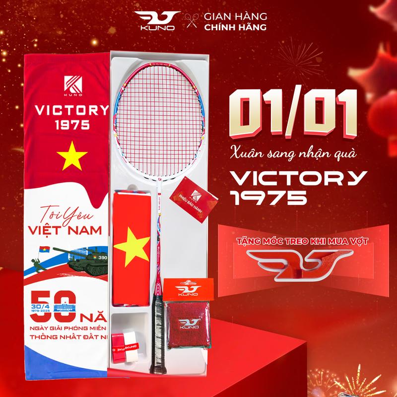 KUNOSPORT Vợt Cầu Lông Kuno Victory 1975 Carbon T800 4U Thiên Công Kỷ Niệm 50 Năm Giải Phóng Miền Nam Thống Nhất Đất Nước VIC1975