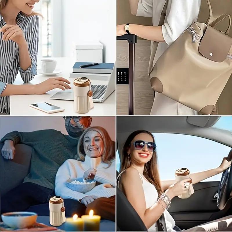 Màn hình kỹ thuật số thông minh Thermos Cup Màn hình nhiệt độ LED Cúp nhiệt bằng thép không gỉ Unisex Cốc di động 6