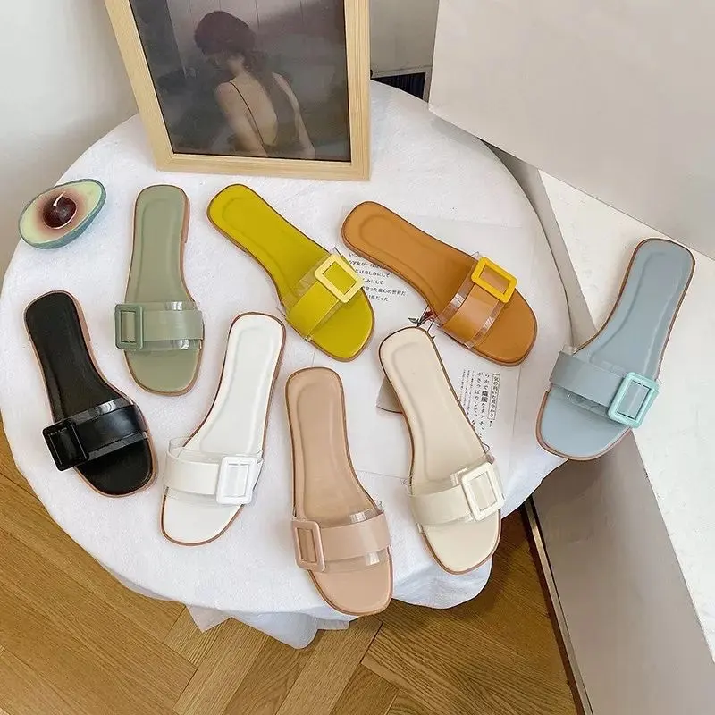 Sandal Wanita Teplek Motif Gesper Samping | Sandal Selop Teplek Wanita Terbaru Kekinian Nyaman Ringan