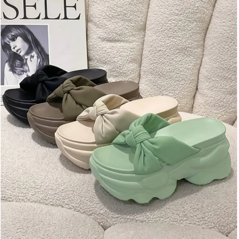 BFS - Sandal Wedges Wanita Hak Tebal Kombi Variasi CK 551 1