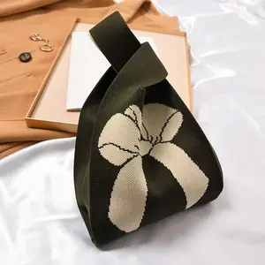 Tote bag rajut kekinian Tas tangan jinjing Knited Bag Korean Tas Hampers Bag Knitted Bag hampers