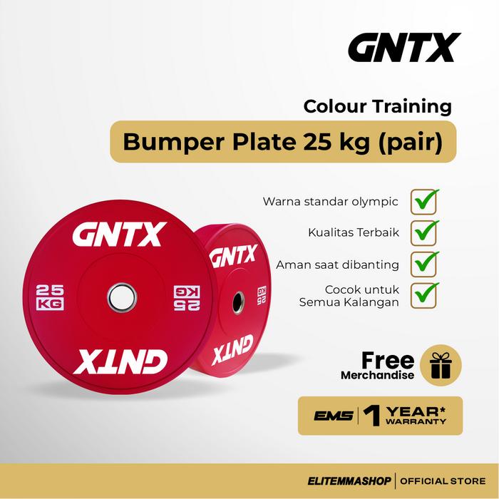 Gambar GENETIX FIT Colour Training Bumper Plate 25KG (Pair) Plat Beban Olimpiade dari ELITE MMA SHOP Kota Administrasi Jakarta Barat Tokopedia