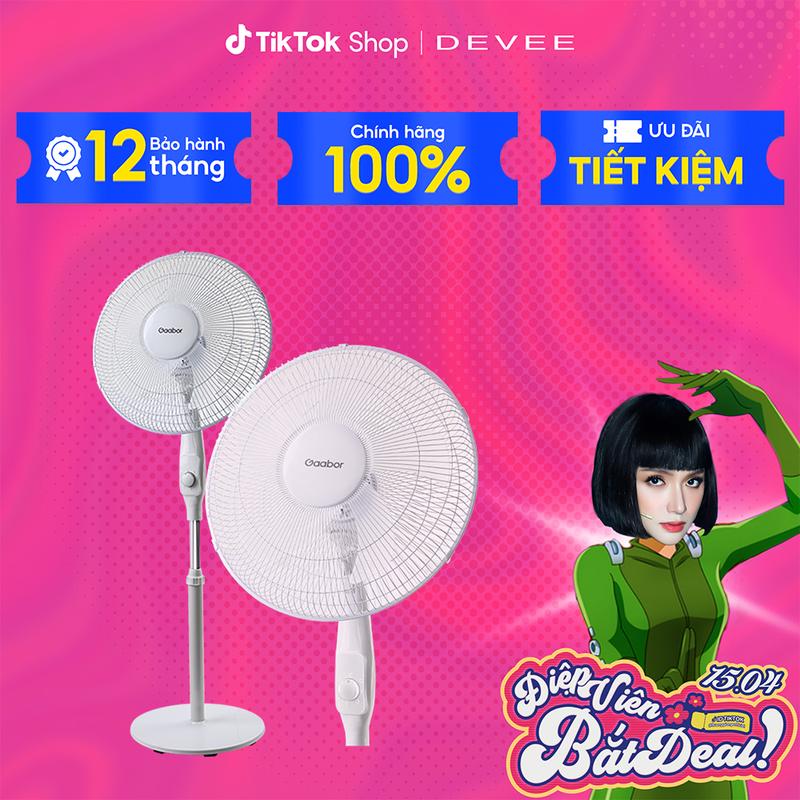 GAABOR x Hương Giang | Quạt đứng Gaabor FM430M-WH05A 5 cánh xoay tự động tuần hoàn với 3 chế độ gió tùy chỉnh Quạt Fan QuạT