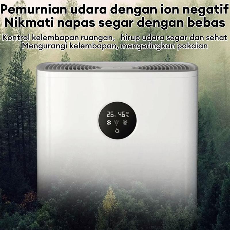 [COD] Tixx Dehumidifier kamar Tangki Air 2.5L Transparan 3 in 1 Serap Kelembaban Udara Atasi Lembab & Jamur Keringkan Pakaian Udara Segar Ion Negatif Aromaterapi Suara Senyap Auto Stop Alarm Low Watt Hemat Daya Praktis Mudah Dioperasikan