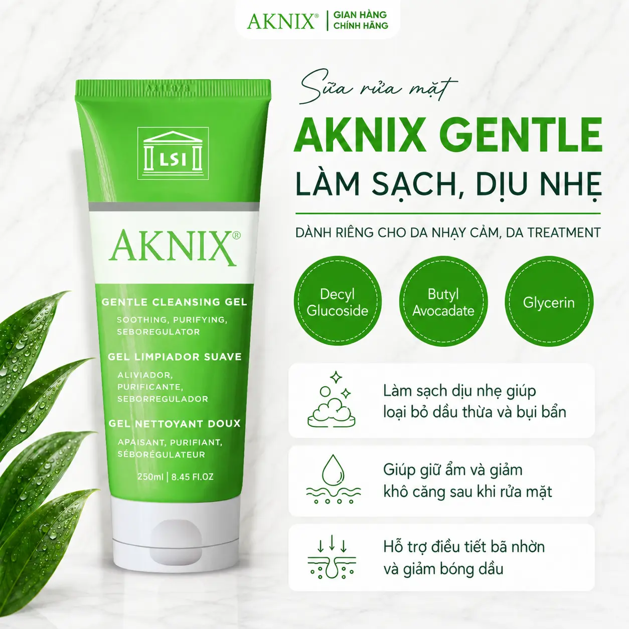 Sữa Rửa Mặt  AKNIX Cho Da Dầu , Mụn Viêm, Mụn Ẩn, Mụn Đầu Đen Nhập Khẩu Pháp | BigBuy360 - bigbuy360.vn