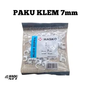 Klem Kabel Paku Beton 7 mm MASKO - 50pcs, Cocok untuk Semua Jenis Kabel