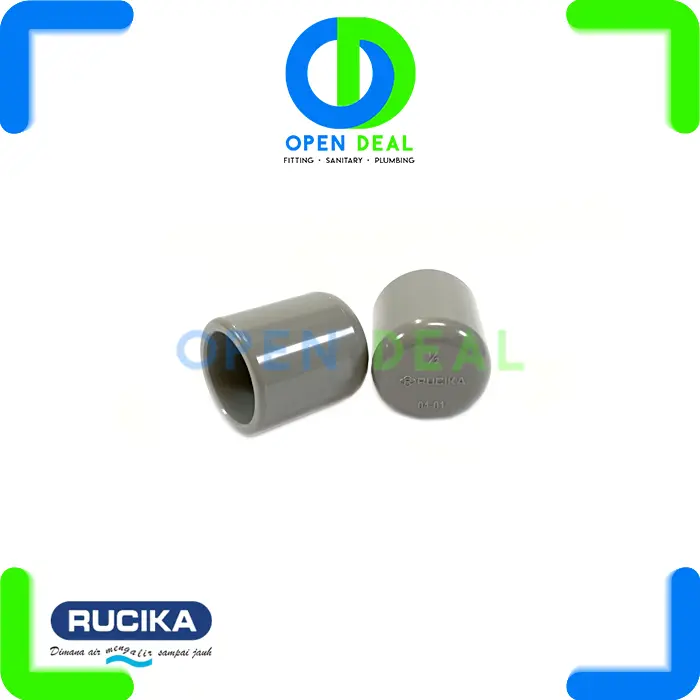 DOP AW 1/2" RUCIKA / CAP 1/2 Inch PVC / Tutup Pipa 1/2 inch polos