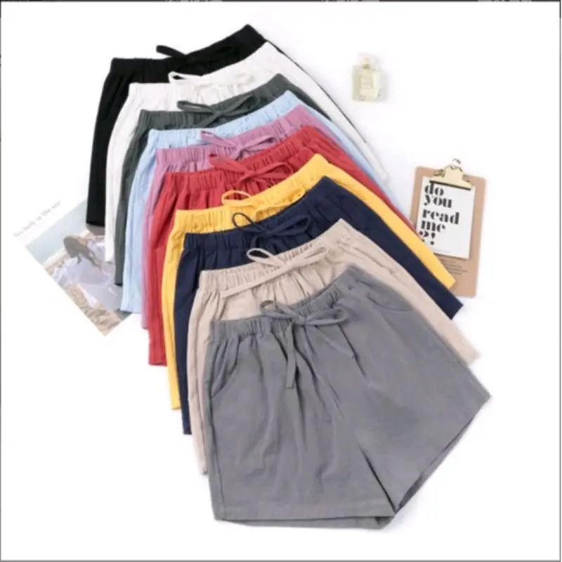 5pcs Celana Pendek Wanita Dewasa,Shorts kekinian,Celana Santai Cewek Hotpants Jumbo Crinkle Airflow