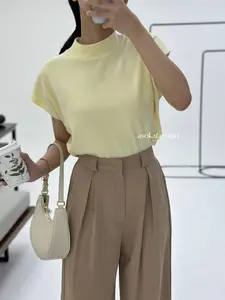 ASOKA Calni Top 2189 - Atasan Wanita Inner Hijab - Baju Wanita Vest Knit Turtleneck Tanpa Lengan Panjang Tebal