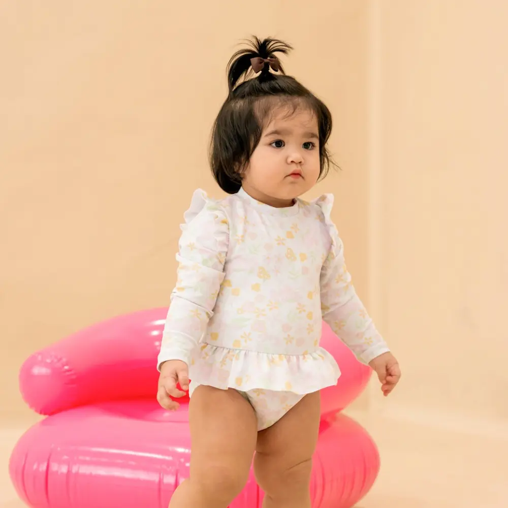 LPSwim Baby Ruffle Swimsuit in Pastel Floral (Baby Swimwear)