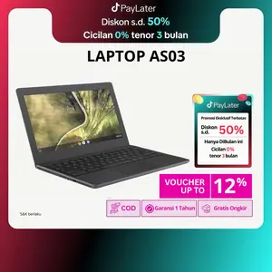 HappyGSR LAPTOP AS03 intel N RAM 4GB SSD | LAYAR LCD 12"in | PLAYSTORE CHROME OS