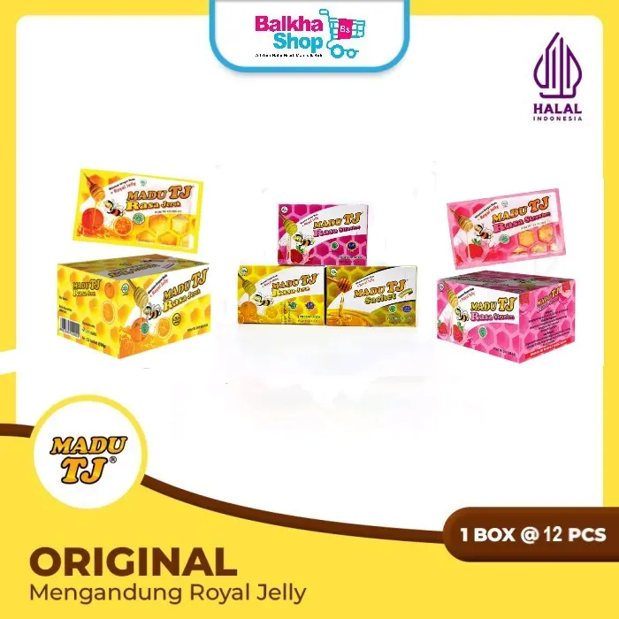Madu TJ Original Kemasan Sachet 1 Box @12pcs Honey