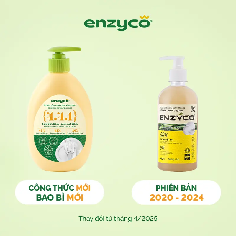 Nước rửa chén bát sinh học ENZYCO 4L - Chiết xuất Bồ hòn và Enzyme Dứa - Hương thơm từ Tinh Dầu Gừng Ta Tự Nhiên 7