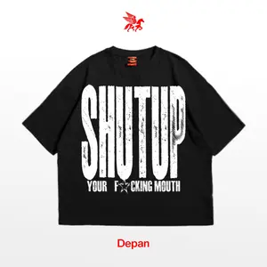 Nancy Society - Kaos Boxy Cut T-shirt SSSSTTT Whit Cotton Combed 24s