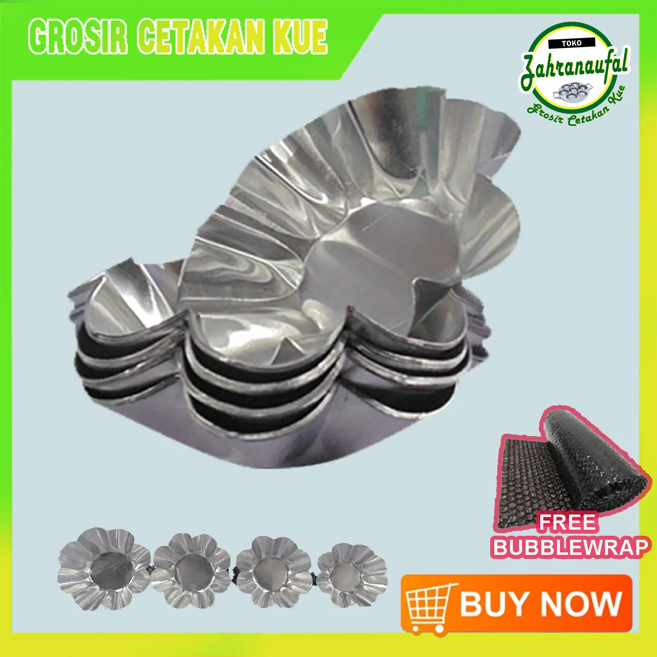 HARGA PROMO ISI 20 PCS - CETAKAN KUE PIE MOTIF MAWAR  GIGI 8 / PAI BUAH / SUS BERBAGAI UKURAN Set Kitchenware