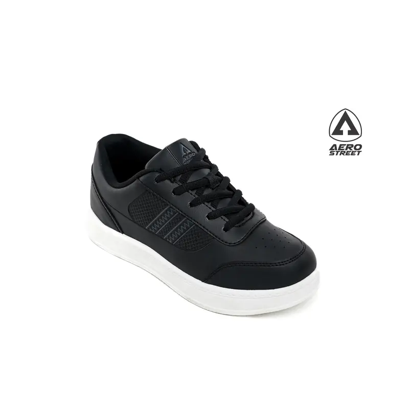 Aerostreet 31-36 Airstrike Putih Hitam Hitam - Sepatu Sneaker Casual Sekolah 2